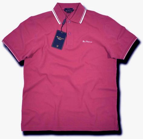 Ben Sherman Pique Classic Polo Shirt Hot Pink Plus Size Preview